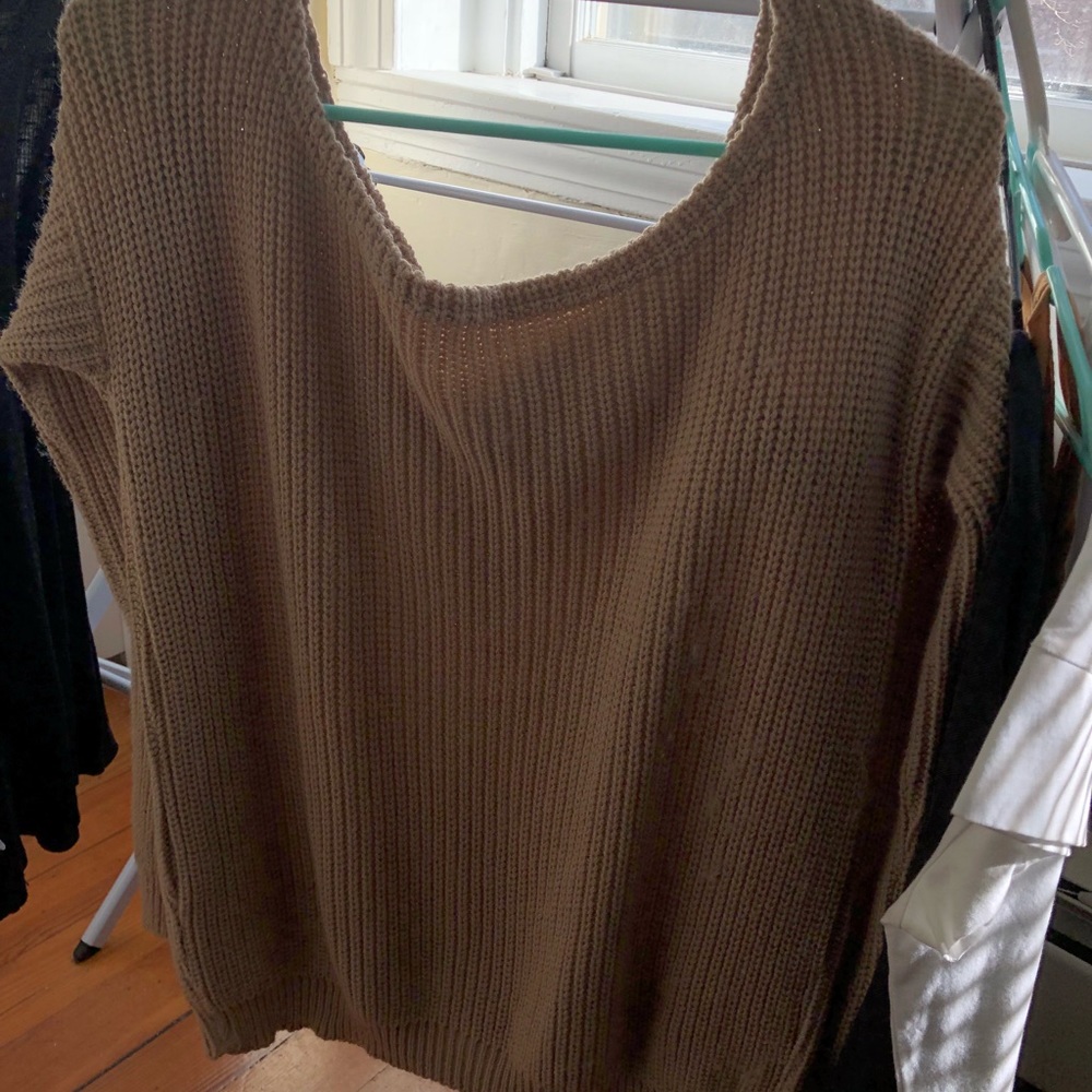 Misguided off the shoulder sweater!